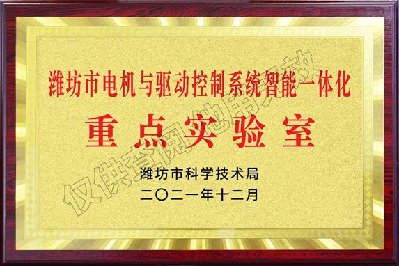 濰坊市“電機與驅動控制系統(tǒng)智能一體化重點實驗室”