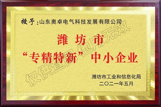 濰坊市“專精特新企業(yè)”